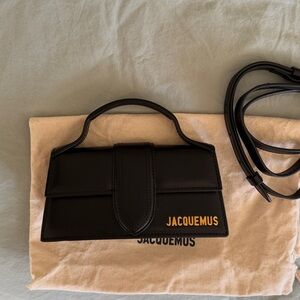 Jacquemus Le Bambino - Black Leather top handle or crossbody
